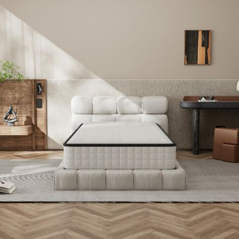 Dewinner – Matelas mousse 90 x 190 cm – Épaisseur 25 cm – Mousse mémoire haute densité – 7 zones de support – Matelas réversible ultra respirant