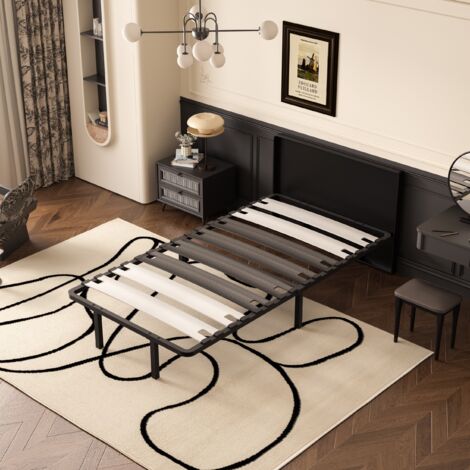 Dewinner – Sommier à lattes pour adulte 90 x 190 cm – Épaisseur 29 cm – 6 pieds en T – Lattes larges 150 mm – Montage simple et rapide