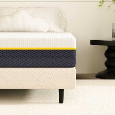 Dewinner – Matelas mémoire de forme 140 x 200 cm – Épaisseur 17 cm – Fermeté moyenne – Housse en tissu respirant – 7 zones ergonomiques