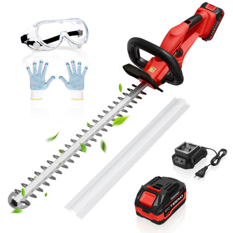 TEENO Taille Haie Batterie 20V 4.0Ah, Taille Haie Electrique sans Fil, Lame 52cm Coupe 16mm,Poignée Pivotante 180°, pour Jardin Haies Arbustes Buissons