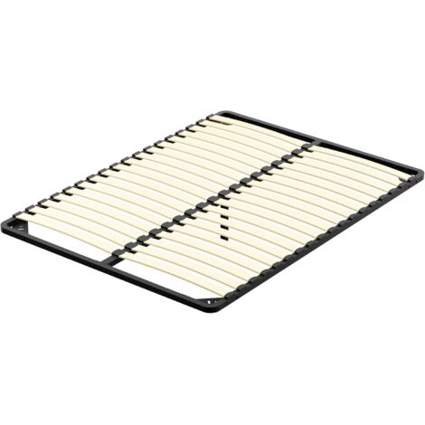 Stanew – Sommier 140 x 190 cm – Lattes en bois pour soutien optimal – Pied en T réglable 25-27 cm – Compatible avec matelas standard