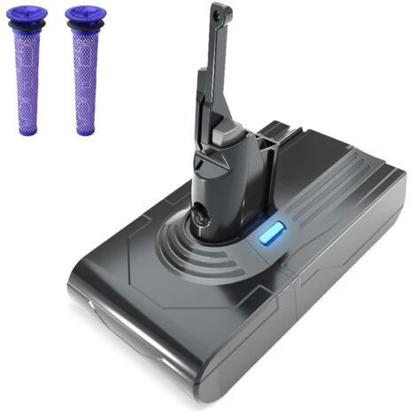 Stanew – Batterie lithium-ion 4500mAh 21.6V pour aspirateurs Dyson V8 Absolute Animal Fluffy – Avec 2 filtres de rechange