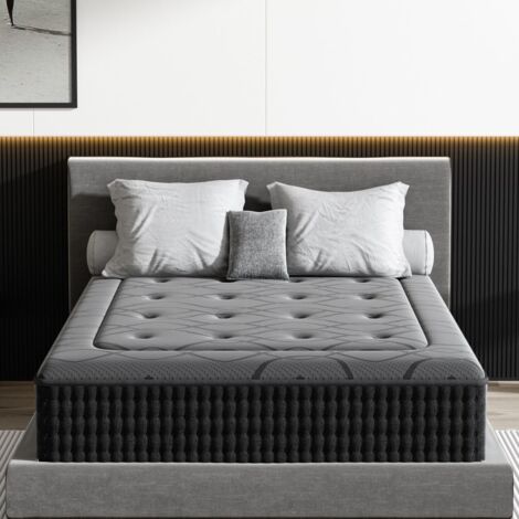 Dewinner – Matelas hybride 90 x 200 cm – Mousse à mémoire de forme 30 cm – 7 zones de soutien ergonomiques – Ultra-silencieux et respirant