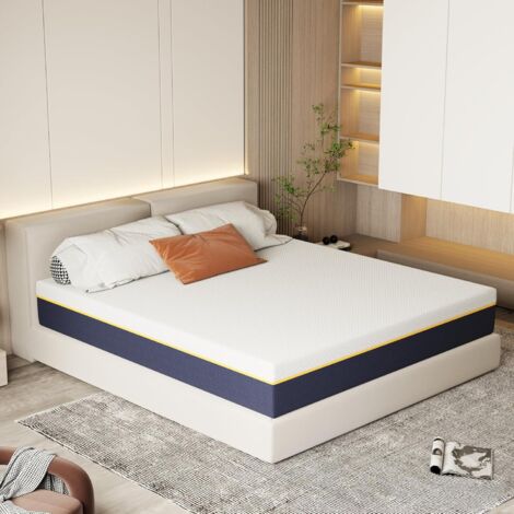 DEWINNER Matelas à mémoire de forme 80 x 200 cm, Haut 17cm, éponge en fibre de charbon de bambou, 7 zones différenciées Orthopédique, Anatomique, Respirable et Extrêmement Durable
