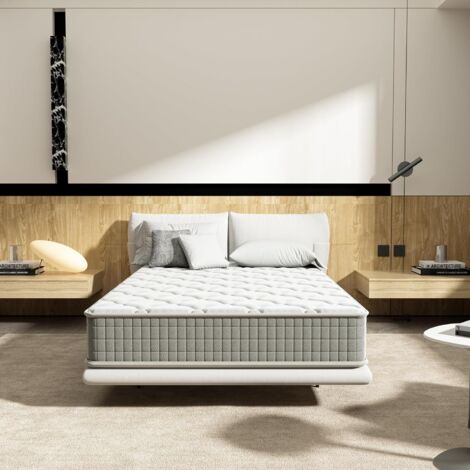 Matelas Mémoire 80 x 190cm DEWINNER - épaisseur 25 CM - Matelas à Mémoire en Mousse - 7 Zones - Fermeté Moyenne - ones de confort adaptative - Anti-acariens (80x190x25cm)