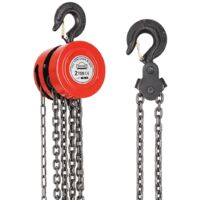 Dewinner – Palan manuel à chaîne 2 tonnes – Crochet pivotant 360° – Chaîne G80 en acier au manganèse – Levage max 6m – Utilisation chantier et garage