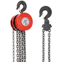 Dewinner – Palan à chaîne manuel 2T – Hauteur de levage 3M – Crochet robuste pour charges lourdes – Utilisation en chantier et garage