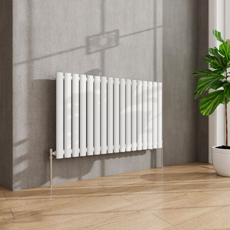 AVER-GROWTH White Radiator Horizontal Oval Column Single Panel Rad 600x1003mm (1/5)