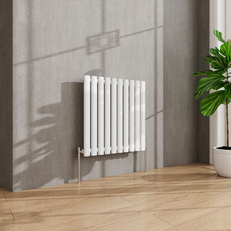 AVER-GROWTH White Radiator Horizontal Oval Column Single Panel Rad 600x590mm (1/5)