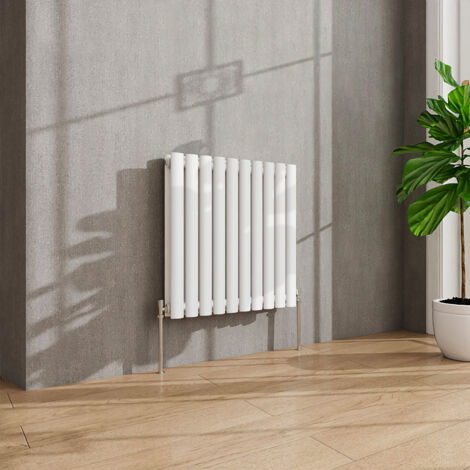 AVER-GROWTH White Radiator Horizontal Oval Column Double Panel Rad 600x590mm (1/5)