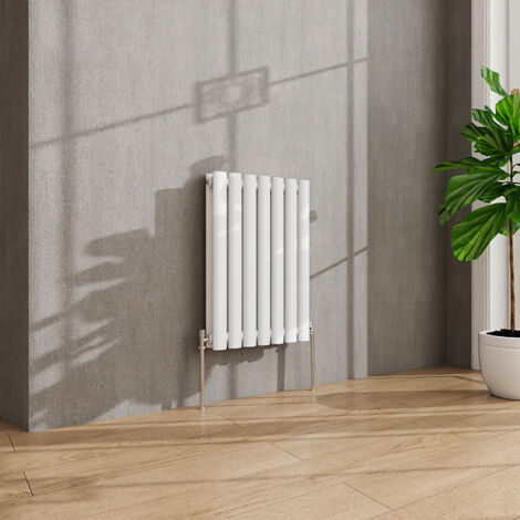AVER-GROWTH White Radiator Horizontal Oval Column Double Panel Rad 600x413mm (1/5)