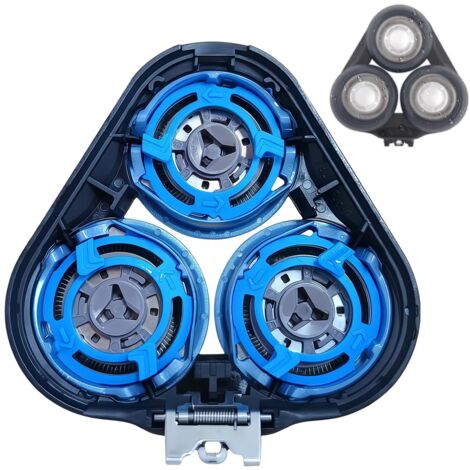 Union – Têtes de rasoir SH50/SH52 compatibles Philips Série 5000/6000 – Lavables – Remplacement tous les 12 mois – Boîtier rond uniquement