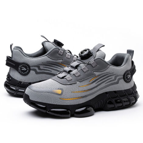 Crea – Chaussures de sécurité S3 pointure 42 – Légères et respirantes – Embout renforcé en acier – Semelle antidérapante avec coussin d'air