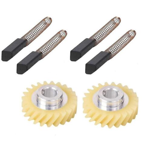 Engrenage à vis sans fin pour mélangeur CREA pour support Kitchenaid et 2 paires de brosses à moteur