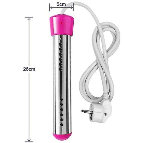 Chauffe-eau instantané submersible électrique portatif de thermoplongeur de 1500w pour l'eau de piscine-eu-noir