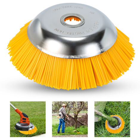 Swanew – Brosse conique nylon 25,4x200mm – Pour débroussailleuses – Nettoyage des surfaces – Équilibre rotatif pour moins de fatigue