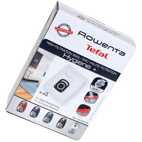 Lot de 4 sacs haute filtration pour aspirateurs – Filtration avancée pour hygiène optimale – Compatible avec Moulinex, Rowenta, Tefal