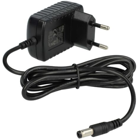 Vhbw – Chargeur aspirateur Wet & Dry 9V DC – Longueur 112,5 cm – Connexion Euro coudée 90° – Compatible WJG-Y350900300D