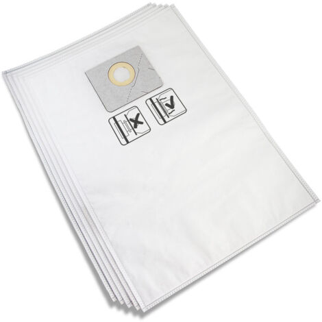 Kit de sacs filtrants non-tissés 30 l – 5 pièces pour aspirateur – Filtration efficace pour poussières fines – Compatible Menzer VCL/VCM 530 PRO