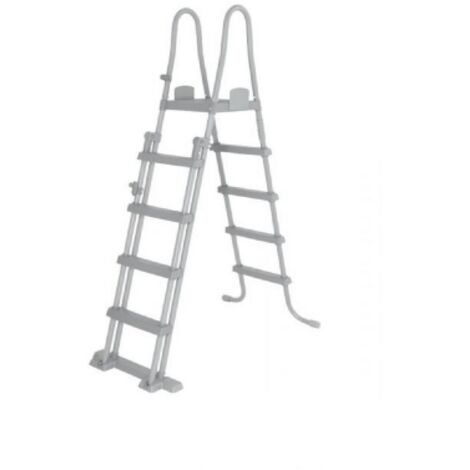 Bestway – Échelle de piscine hors sol double montée 1,32 m – Sécurité renforcée – Conçue pour piscines de jardin – Matériaux durables