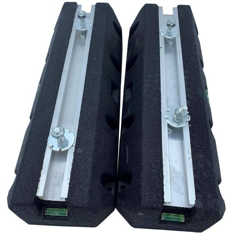 Support anti-vibration en caoutchouc pour pompe à chaleur piscine – Installation rapide sans dalle béton – Charge max 400 kg – Lot de 2 supports – Edenea (1/5)