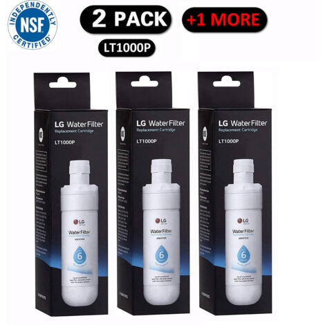 Coocheer – Lot de 3 filtres à eau LT1000P pour réfrigérateur – Capacité 200 gallons – Compatible avec modèles LG – Installation sans outil