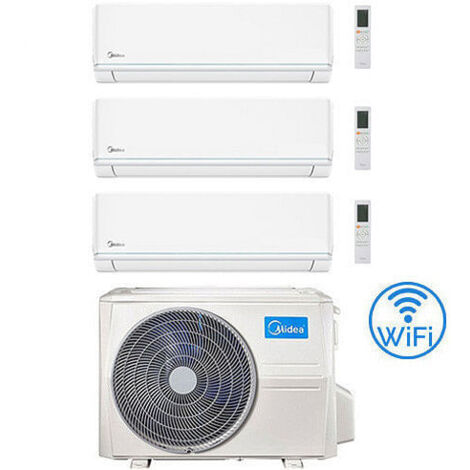 Midea Evolution R32 WiFi Trial Split 12000 + 12000 + 12000 BTU Klimaanlage mit E.U. M3OA-27HFN8-Q INVERTER Klasse A++/A+