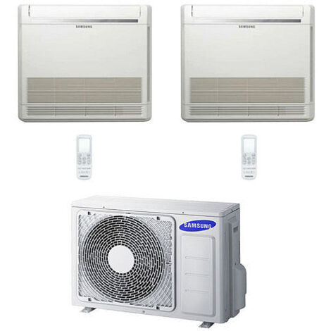 Samsung Console R32 Dual Split Inverter Klimaanlage 12000 + 12000 BTU mit E.U. AJ050TXJ2KG/EU Klasse A+++/A++