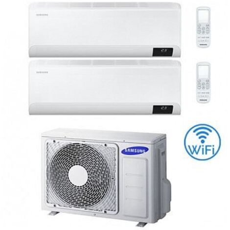 Samsung CEBU R32 Wifi Dual Split Inverter Klimaanlage 9000 + 12000 BTU mit E.U. AJ040TXJ2KG/EU NEU Klasse A+++/A++