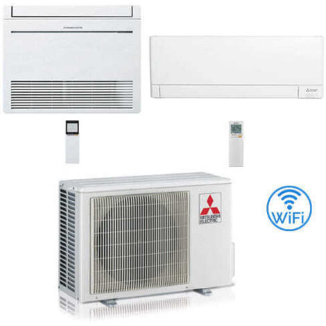 Climatiseur Mitsubishi R32 Dual Split Inverter MSZ-AY Wifi avec console 9000 + 12000 BTU avec UE MXZ-2F53VF Classe A+++/A++ (1/5)