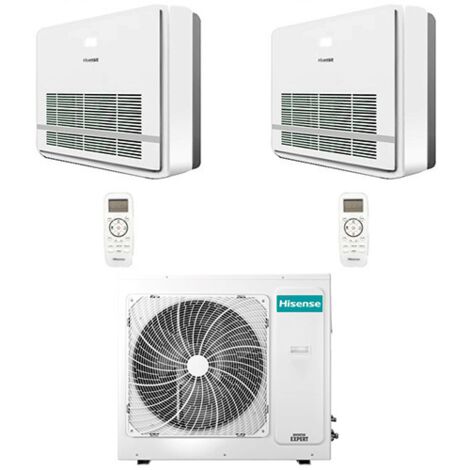 Climatiseur double split Inverter Hisense Console Series Turbo R32 12000 + 12000 BTU avec certification UE 3AMW72U4RJC NOUVEAU Classe A++/A+