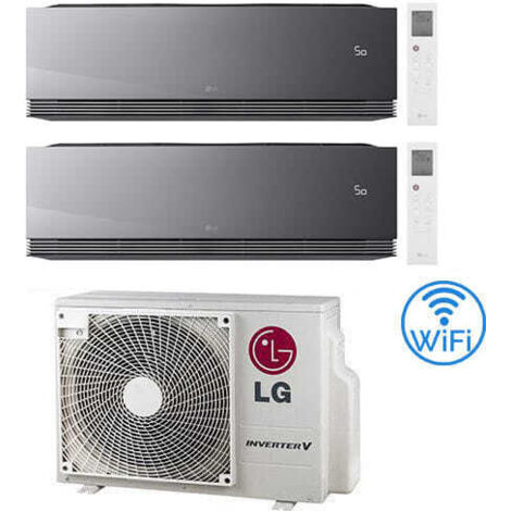LG – Climatiseur réversible double split Inverter 9000 BTU – Classe A+++/A++ – Wi-Fi intégré – Fonction Soft Air – Détecteur de présence - MU2R15 (1/5)