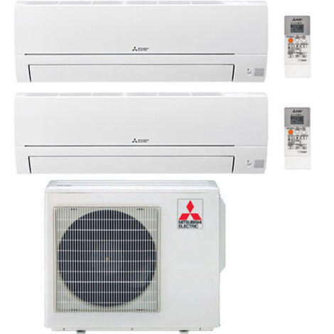 Mitsubishi Electric – Climatiseur réversible double split Inverter 12000 + 18000 BTU – R32 – Classe A++/A+ – Fonctionnement silencieux – Installation compacte - MXZ-3HA50VF