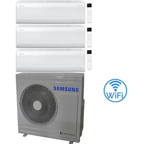 Climatiseur split Inverter Samsung Windfree Avant S2 R32 Wi-Fi d'essai 7000 + 7000 + 7000 BTU avec certification UE AJ068TXJ3KG/EU NOUVEAU 2025 Classe A++/A+ (1/3)