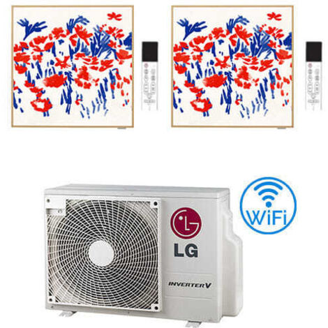 Galerie de photos du climatiseur LG Artcool R32 Dual Split Inverter 9000 + 12000 BTU avec U.E. MU3R19 NOUVEAU Classe A+++/A++