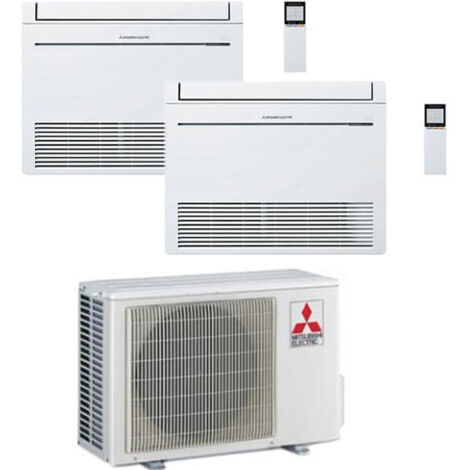 Climatiseur de sol Mitsubishi Série M MFZ-KT Dual Split Inverter 9000 + 12000 BTU avec U.E. MXZ-2F42VF NOUVEAU Classe A+++/A++ (1/4)
