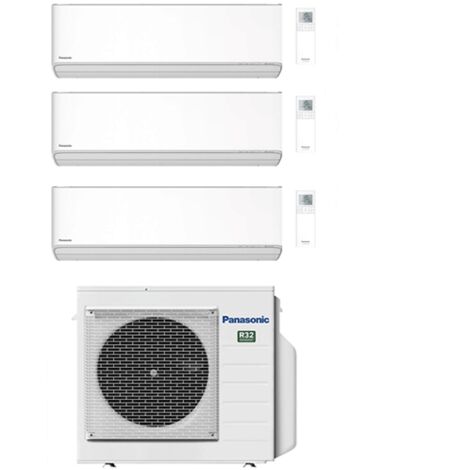 Climatiseur Panasonic série Etherea blanc mat Wifi R32 Trial Split Inverter 9000 + 12000 + 12000 BTU avec U.E. CU-3Z68TBE Classe A++/A+ (1/3)