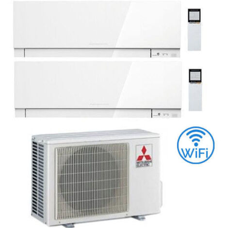 Climatiseur Mitsubishi Kirigamine Zen Wifi Blanc Dual Split Inverter 9000 + 12000 BTU avec U.E. MXZ-3F68VF classe A++ / A+ NEUF