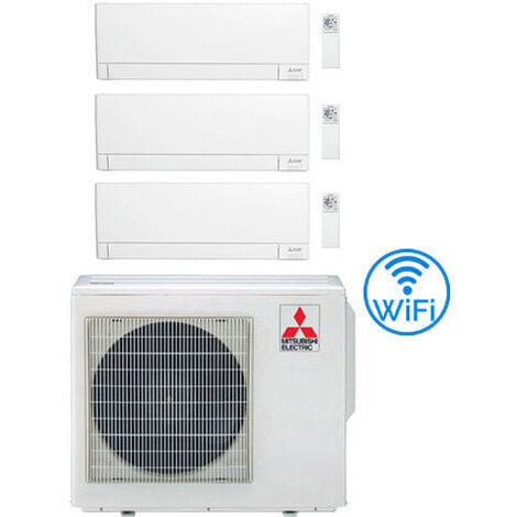 Climatiseur Mitsubishi MSZ-AY Wifi R32 Trial Split Inverter 9000 + 9000 + 12000 BTU avec U.E. MXZ-3F54VF Classe A+++/A++