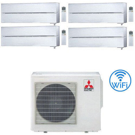 Climatiseur Mitsubishi Kirigamine Style Wifi R32 Blanc perle Quadri Split Inverter 9000 + 9000 + 9000 + 18000 BTU avec E.U. MXZ-4F80VF NOUVEAU Classe A++/A+