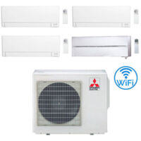 Climatiseur Mitsubishi MSZ-AY + Kirigamine Style Pearl White Wifi R32 Quadri Split Inverter 9000 + 9000 + 9000 + 12000 BTU avec U.E. MXZ-4F72VF Classe A++/A+
