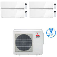 Climatiseur Mitsubishi Kirigamine Zen Wifi Blanc Quadri Split Inverter 9000 + 9000 + 9000 + 12000 BTU avec U.E. MXZ-4F72VF classe A++ / A+ NEUF