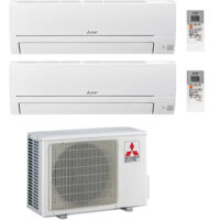 Mitsubishi Electric – Climatiseur réversible Inverter double split 12000 BTU – Gaz R32 – Classe A++ – Unité externe MXZ-2HA50VF – Silencieux et compact