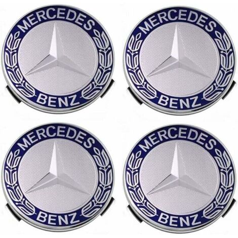 Mercedes-Benz kompatible Radkappen 75 mm - blau, 4er Set