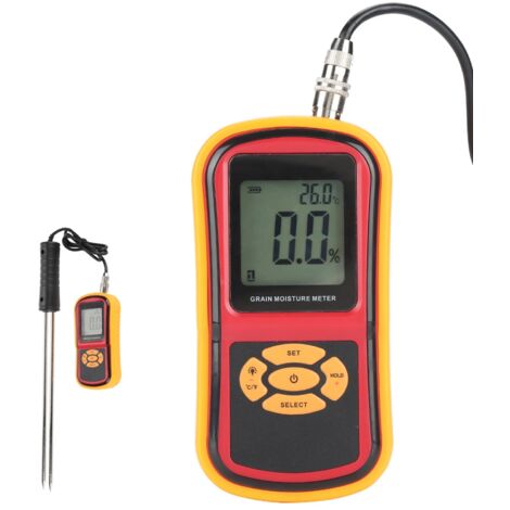 Humidimètre à grains GM640, appareil portable de mesure de l\'humidité et de la température, écran LCD numérique pour blé, riz, maïs, haricots (1/5)