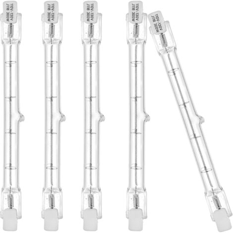 R7S Halogen 118mm 300W 120V Dimmbare Wolfram J118 T3 J Doppelsockel-Scheinwerferlampen für Arbeits-, Sicherheits- und Landschaftsbeleuchtung (5er-Pack) (1/5)