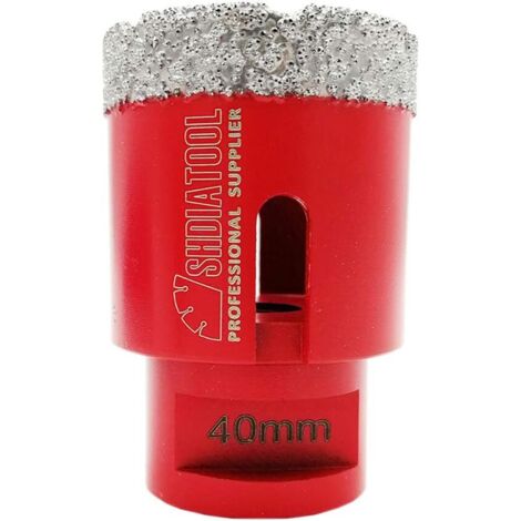 Ineasicer 40 mm Diamantbohrer, Kernbohrer mit M14-Gewinde zum Trockenbohren in Porzellanfliesen, Granit, Marmor