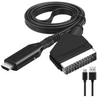 Scart-auf-HDMI-Kabel, Scart-auf-HDMI-Adapter, All-in-One-Scart-auf-HDMI-1080p/720p-Audio-Video-Konverter