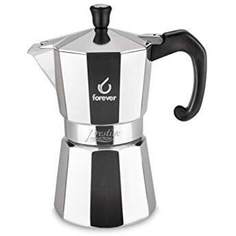 Forever Espressokocher Miss Moka Prestige Induktion 3 Tassen Aluminium