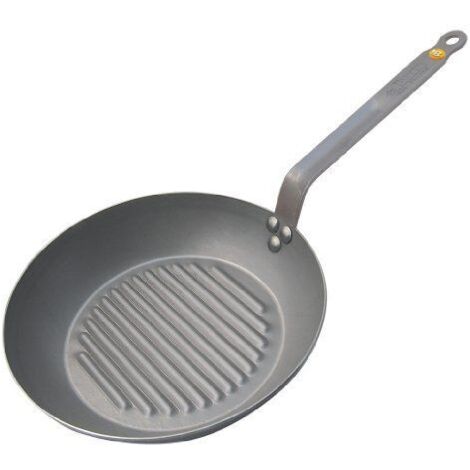 De Buyer Grillpfanne Mineral B Element 32 cm Eisenpfanne gerippt (1/3)